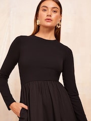 Friends Like These Black Long Sleeve Midi Dress - Image 2 of 4
