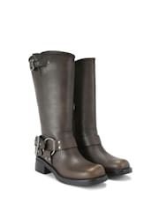 KG Kurt Geiger Trisha Biker Buckle Boots - Image 2 of 4