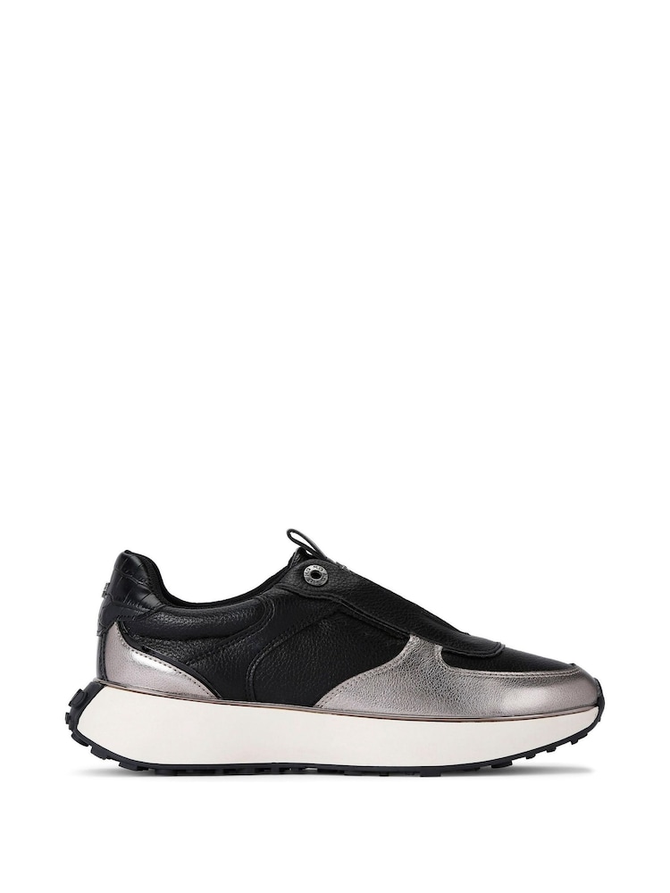 KG Kurt Geiger Logan Laceless Black Trainers - Image 2 of 5
