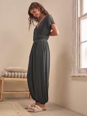Grey Sandwash Modal Jumpsuit - Image 3 of 10