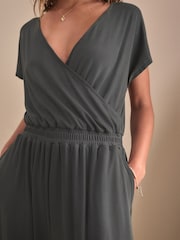 Grey Sandwash Modal Jumpsuit - Image 5 of 10