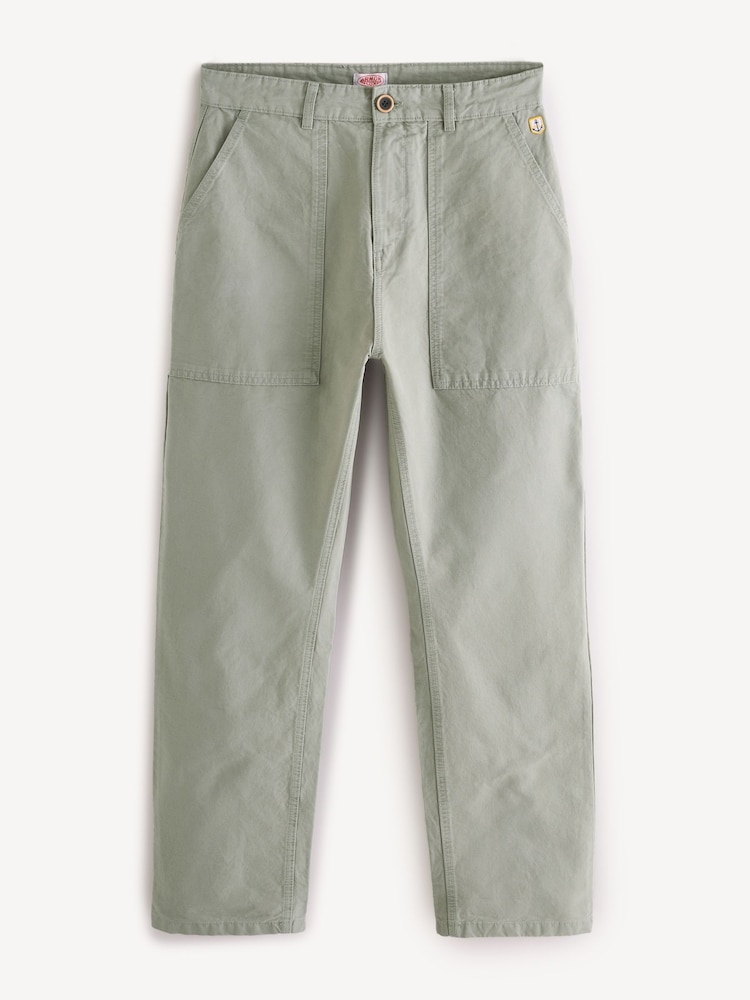 Armor Lux Green Straight Leg Fatigue 100% Cotton Trousers - Image 1 of 5