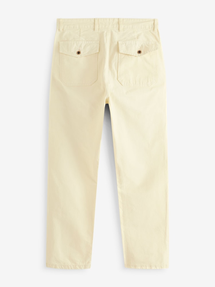 Armor Lux Natural Straight Leg Fatigue 100% Cotton Trousers - Image 2 of 5
