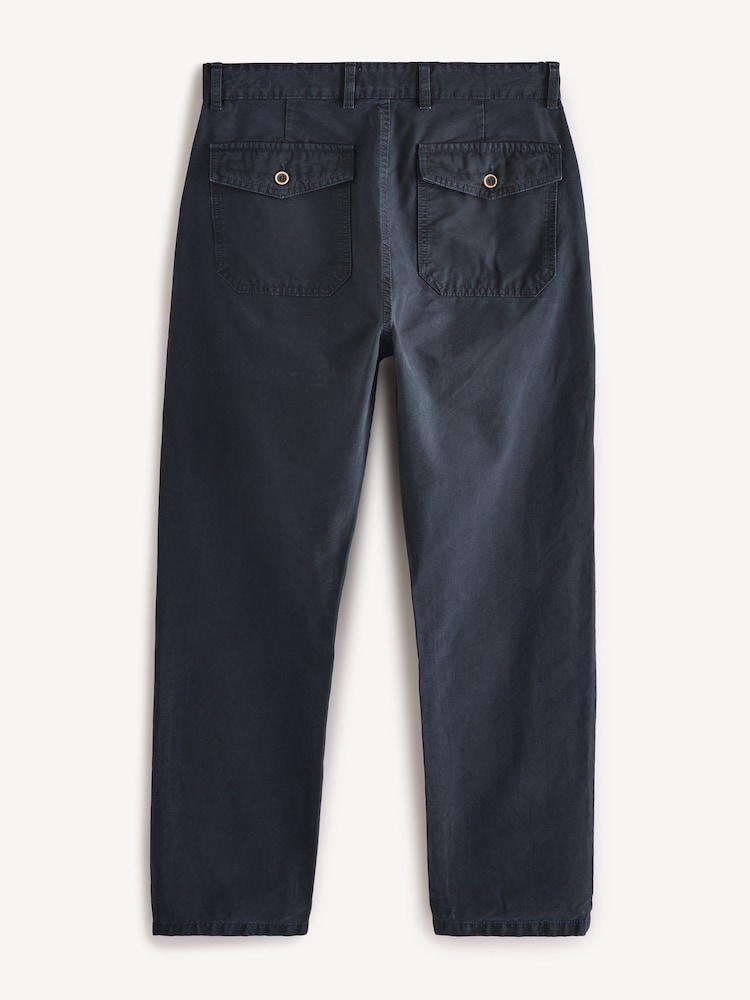 Armor Lux Blue Straight Leg Fatigue Trousers - Image 2 of 5