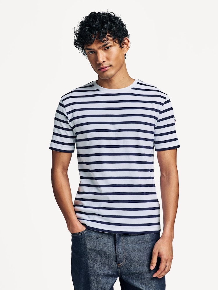 Armor Lux Morgat Breton Stripe Short Sleeve T-Shirt - Image 1 of 5 Armor Lux Morgat Breton Stripe Short Sleeve T-Shirt - Image 1 of 5