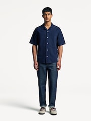 Armor Lux Blue Twin Pocket Camp Collar Short Sleeve Shirt - Image 2 of 5