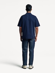 Armor Lux Blue Twin Pocket Camp Collar Short Sleeve Shirt - Image 3 of 5