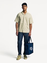 Armor Lux Natural Twin Pocket Camp Collar Short Sleeve Shirt - Image 3 of 5