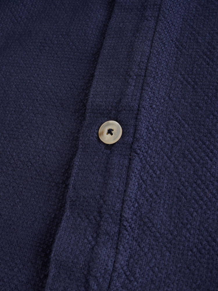 Armor Lux Blue Heritahe Short Sleeve Button Down Collar Shirt - Image 12 of 12 Armor Lux Blue Heritahe Short Sleeve Button Down Collar Shirt - Image 12 of 12