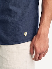 Armor Lux Blue Heritahe Short Sleeve Button Down Collar Shirt - Image 6 of 12