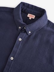 Armor Lux Blue Heritahe Short Sleeve Button Down Collar Shirt - Image 9 of 12
