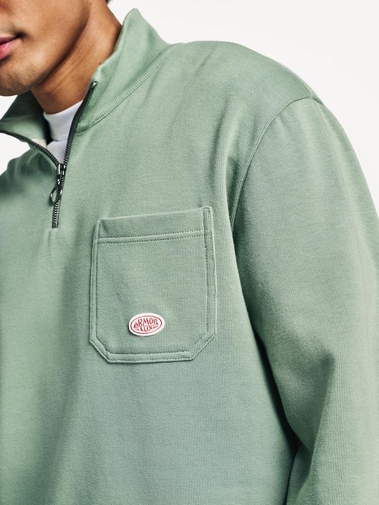 Armor Lux Heritage Quarter Zip Sweatshirt - Image 4 of 4