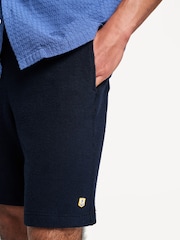 Armor Lux Blue Heritage Towelling Drawstring Sweat Shorts - Image 5 of 5