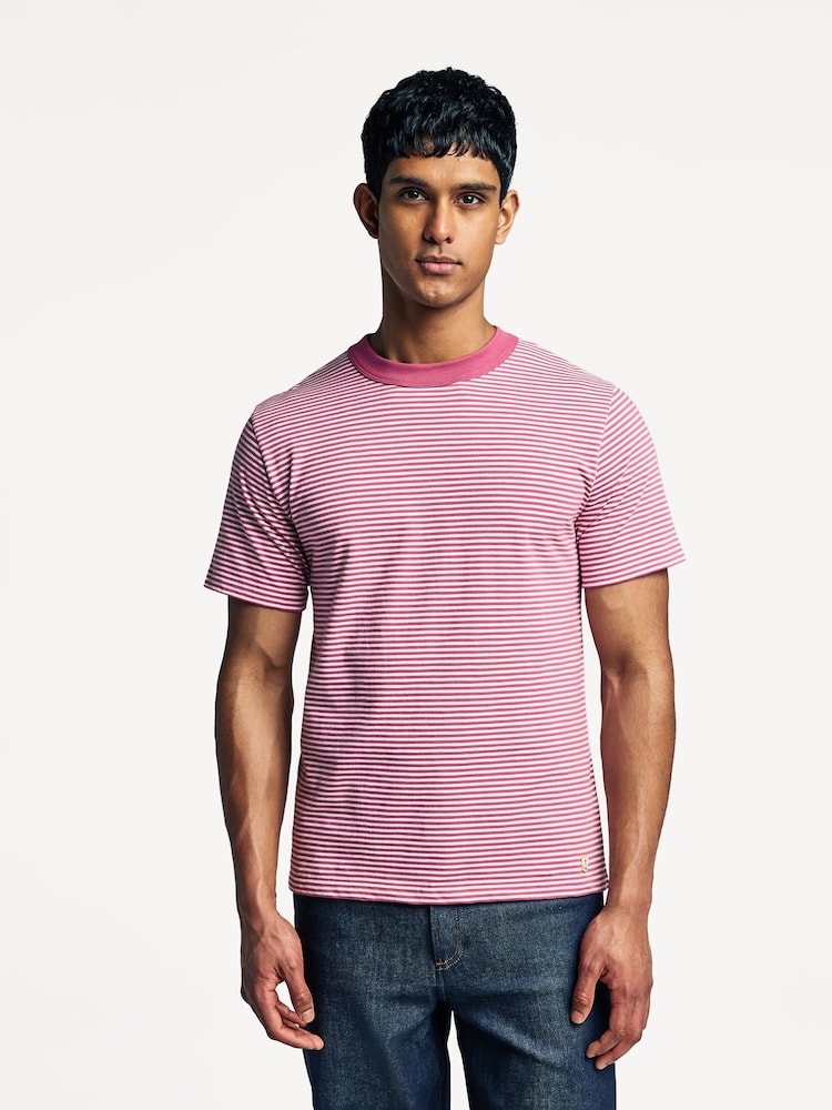 Armor Lux Pink Heritage Breton Stripe T-Shirt - Image 1 of 5