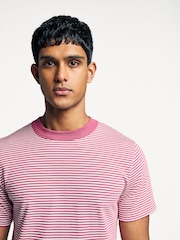 Armor Lux Pink Heritage Breton Stripe T-Shirt - Image 4 of 5