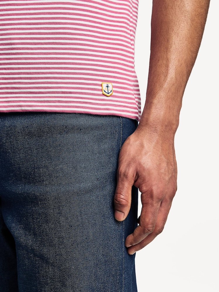 Armor Lux Pink Heritage Breton Stripe T-Shirt - Image 5 of 5