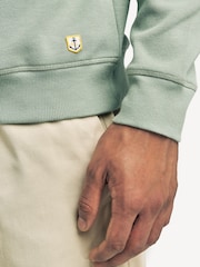 Armor Lux Green Heritage Logo Crew Neck 100% Cotton Sweatshirt - Image 6 of 12