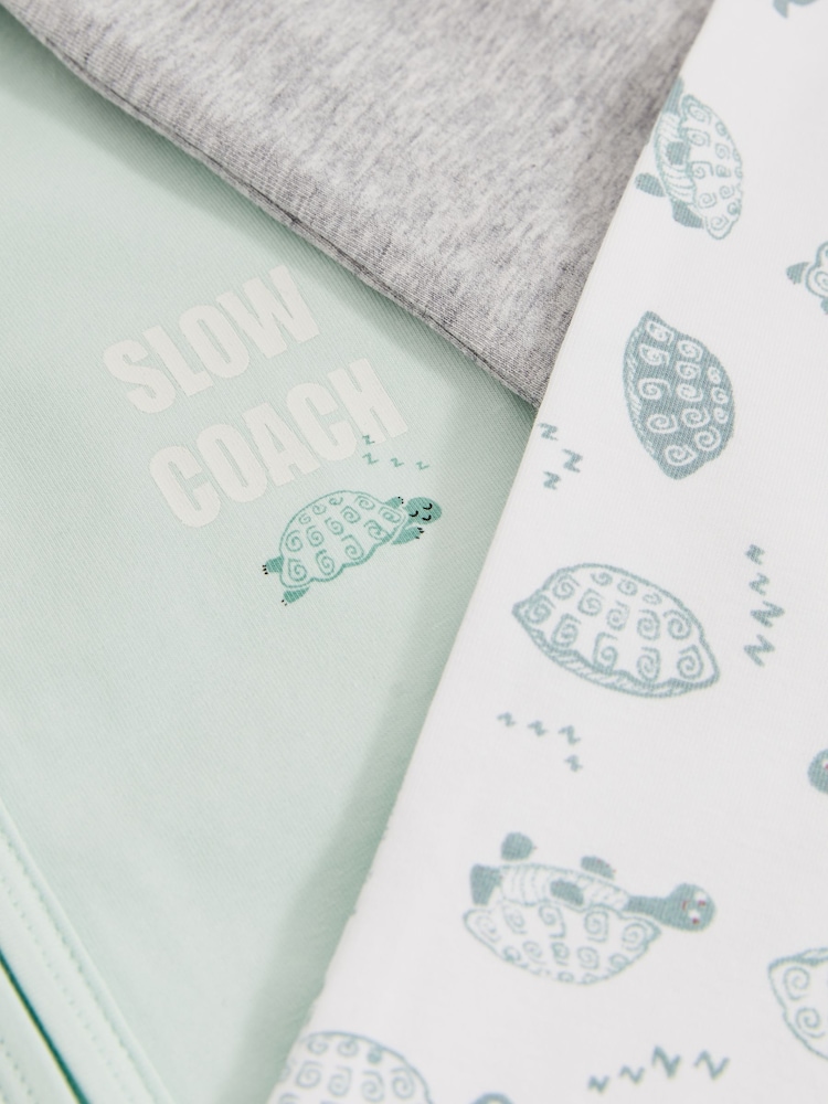 Reiss Grey Marl Jonah Sleepsuit Gift Set 3 Pack - Image 3 of 4