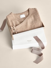 Reiss Taupe Frankie Wrap-Front Sleepsuit - Image 3 of 4