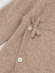 Reiss Taupe Frankie Wrap-Front Sleepsuit - Image 4 of 4