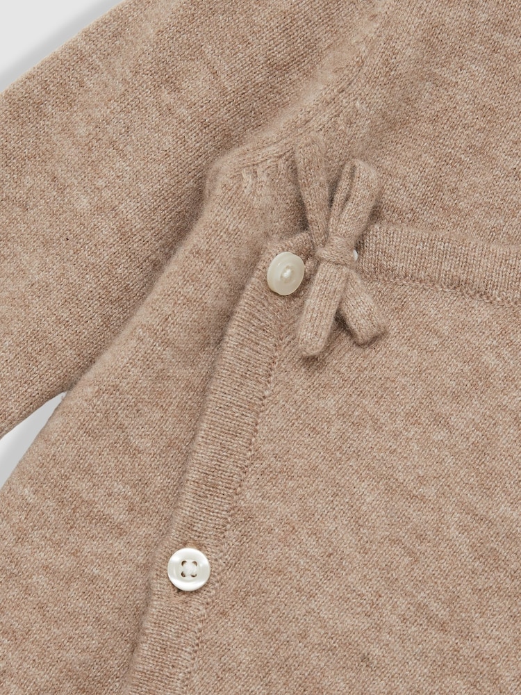 Reiss Taupe Frankie Wrap-Front Sleepsuit - Image 4 of 4 Reiss Taupe Frankie Wrap-Front Sleepsuit - Image 4 of 4