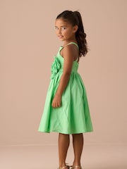 Angel & Rocket Green Alegra Corsage Scallop 100% Cotton Dress - Image 3 of 8