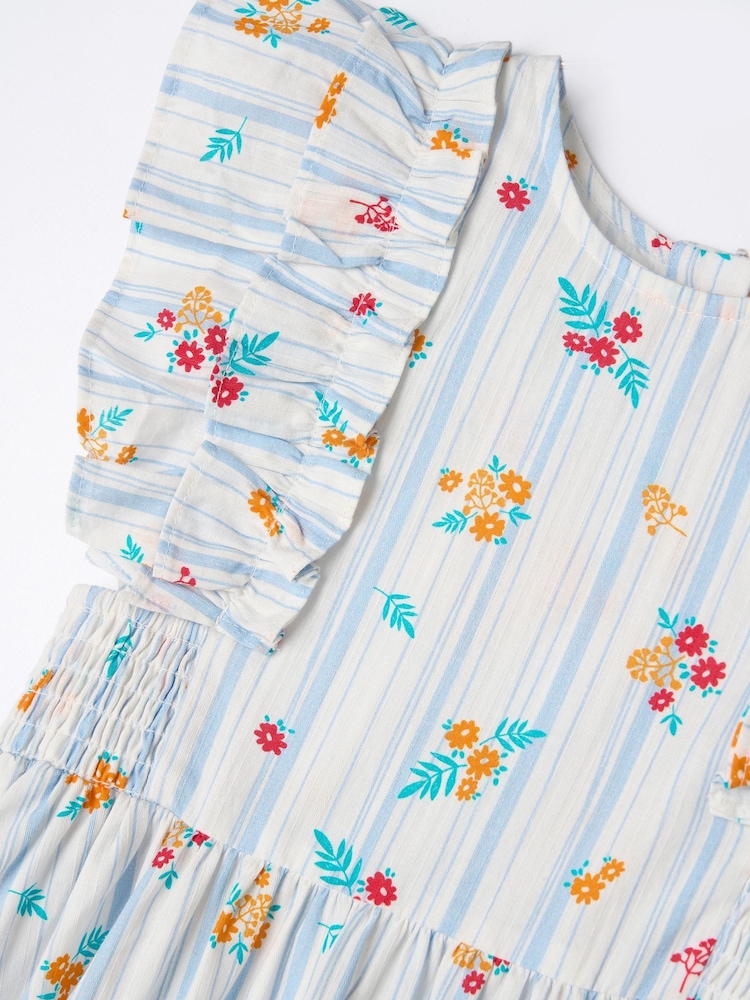 Angel & Rocket Blue Francesca Shirred Panel Dress - Image 7 of 7