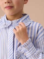 Angel & Rocket Blue Adele Mix Stripe 100% Cotton Shirt - Image 4 of 8
