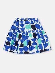 Angel & Rocket Blue Corina Print Tiered 100% Cotton Skirt - Image 5 of 6