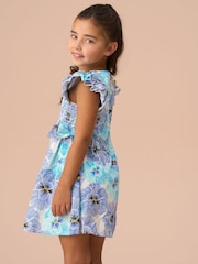 Angel & Rocket Blue Alessandra Side Bow Shirred Panel Dress - Image 3 of 5