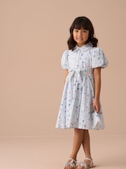 Angel & Rocket Blue Danni Printed 100% Cotton Shirt Dress - Image 1 of 7