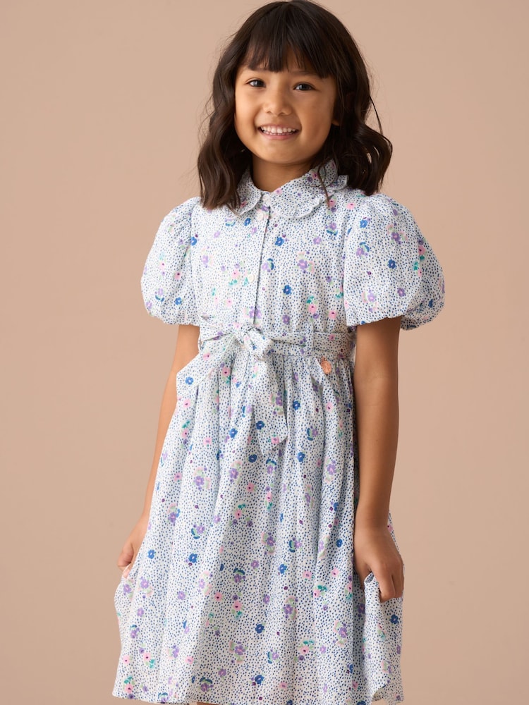 Angel & Rocket Blue Danni Printed 100% Cotton Shirt Dress - Image 2 of 7