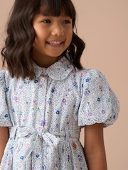 Angel & Rocket Blue Danni Printed 100% Cotton Shirt Dress - Image 4 of 7