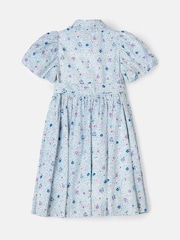 Angel & Rocket Blue Danni Printed 100% Cotton Shirt Dress - Image 6 of 7