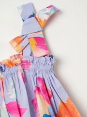 Angel & Rocket Purple Minnie Multi Floral Print Bow Shoulder Tunic And Bloomer Set - Image 6 of 6