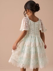 Angel & Rocket Green Annabelle Vintage Lace Mesh Dress - Image 10 of 13