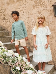 Angel & Rocket Green Annabelle Vintage Lace Mesh Dress - Image 2 of 13