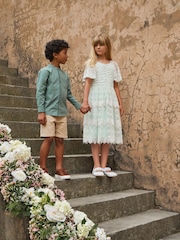 Angel & Rocket Green Annabelle Vintage Lace Mesh Dress - Image 3 of 13
