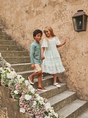 Angel & Rocket Green Annabelle Vintage Lace Mesh Dress - Image 5 of 13