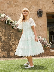 Angel & Rocket Green Annabelle Vintage Lace Mesh Dress - Image 8 of 13