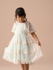 Angel & Rocket Green Annabelle Vintage Lace Mesh Dress - Image 9 of 13