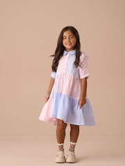 Angel & Rocket Blue Frankie Mix Stripe Shirt Dress - Image 1 of 6