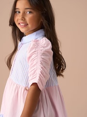 Angel & Rocket Blue Frankie Mix Stripe Shirt Dress - Image 3 of 6