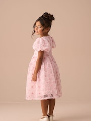 Angel & Rocket Pink Ines Purple Embellished Puff Sleeve Dress - Image 10 of 15