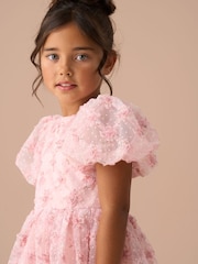 Angel & Rocket Pink Ines Purple Embellished Puff Sleeve Dress - Image 11 of 15