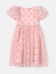 Angel & Rocket Pink Ines Purple Embellished Puff Sleeve Dress - Image 13 of 15