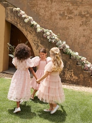 Angel & Rocket Pink Ines Purple Embellished Puff Sleeve Dress - Image 5 of 15