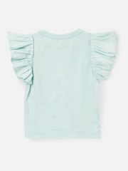 Angel & Rocket Blue Daisy Pleat Sleeve Top - Image 5 of 6
