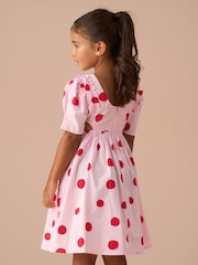 Angel & Rocket Pink Spotty Bubble Hem Dress - Image 2 of 7