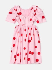 Angel & Rocket Pink Spotty Bubble Hem Dress - Image 5 of 7